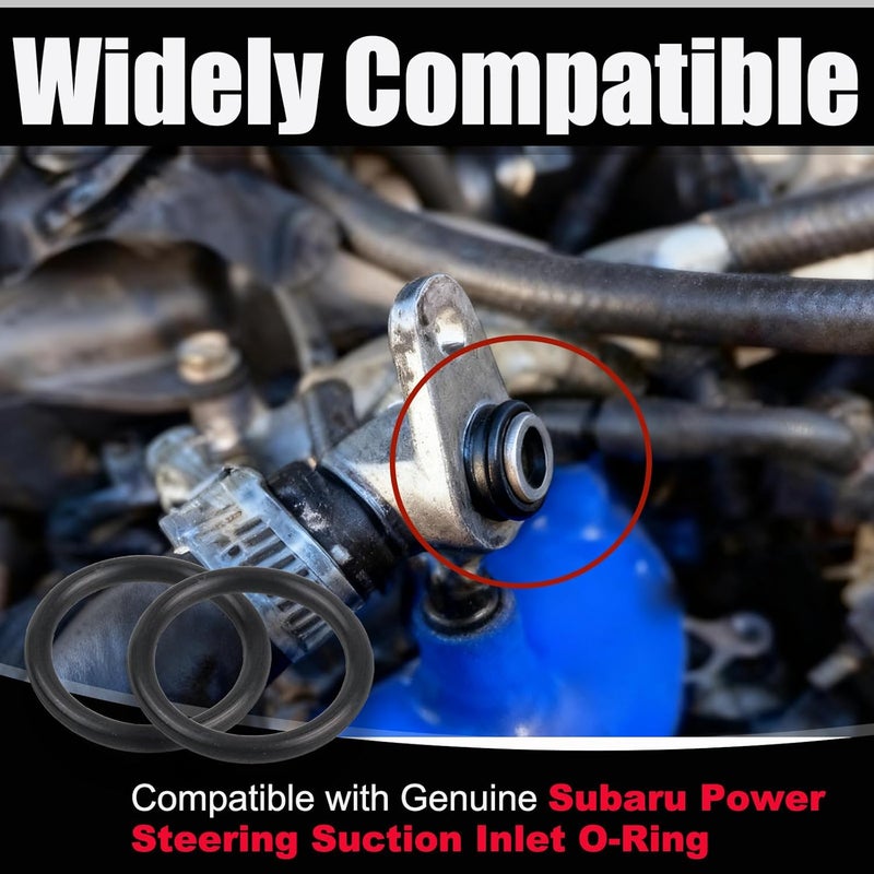 Szuenh 2 pcs 34439AE021 O-Ring Compatible with Genuine Subaru Power Steering Suction Inlet O-Ring - Image 4